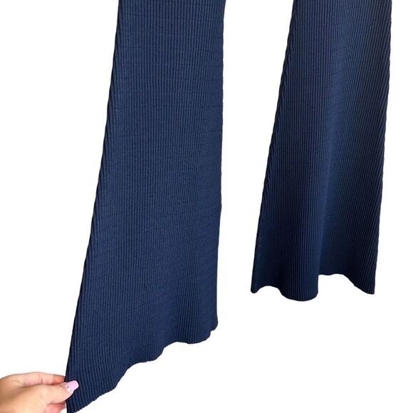NEW Ronny Kobo Women's NAVY KNIT High-Rise Pants PULL ON BLUE SIZE SMALL flare - Picture 4 of 7